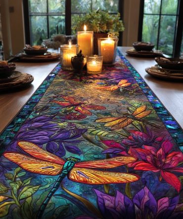 Azure Wing Spirit Quilted Table Runner