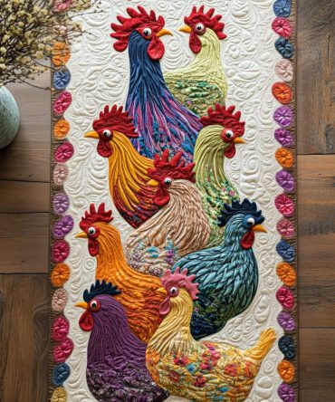 Barnyard Banter Quilted Table Runner