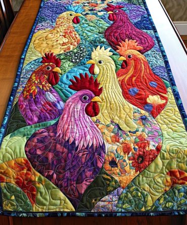 Barnyard Charm Quilted Table Runner