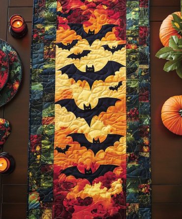 Bat Magic Quilted Table Runner