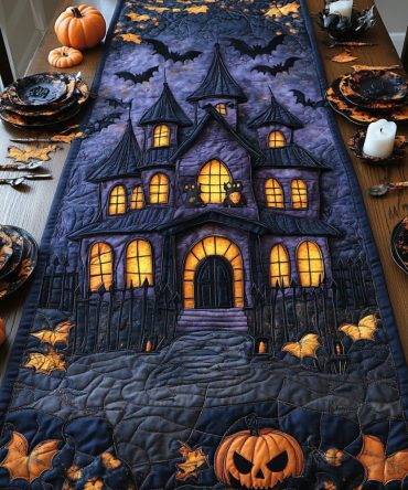 Batlit Balcony Quilted Table Runner