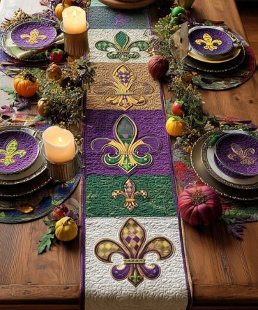Bayou Carnival Quilted Table Runner