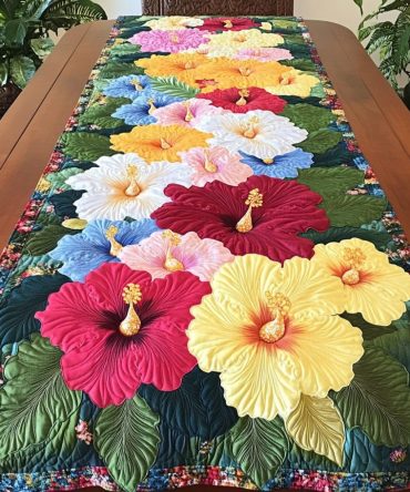 Beach Bloom Quilted Table Runner