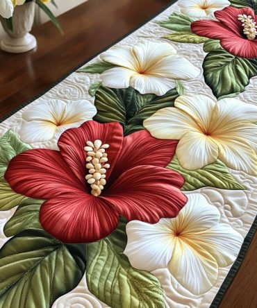 Beach Garden Quilted Table Runner