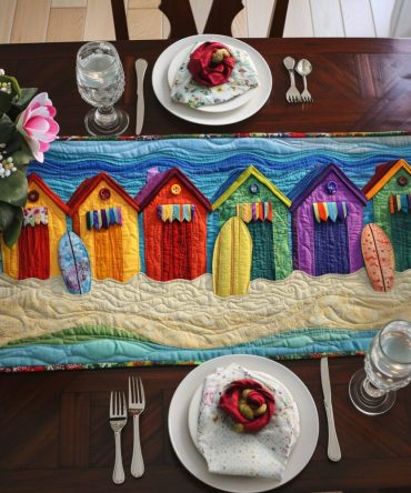 Beach House Vibes Quilted Table Runner