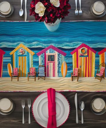 Beachfront Bliss Quilted Table Runner