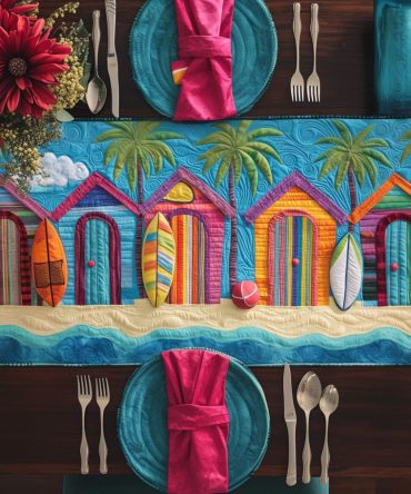 Beachside Escape Quilted Table Runner