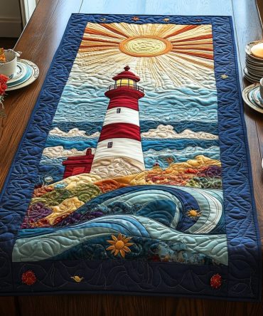 Beacon In The Storm Quilted Table Runner