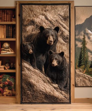 Bear Haven Quilted Door Cover