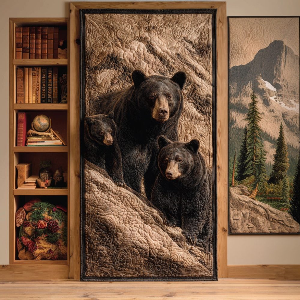 Bear Haven Quilted Door Cover