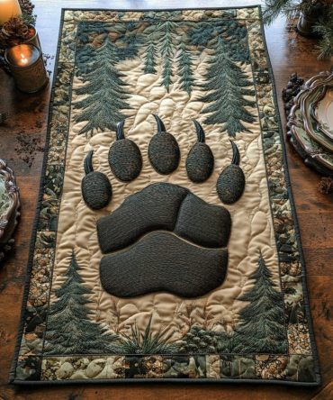 Bear Paw Quilted Table Runner