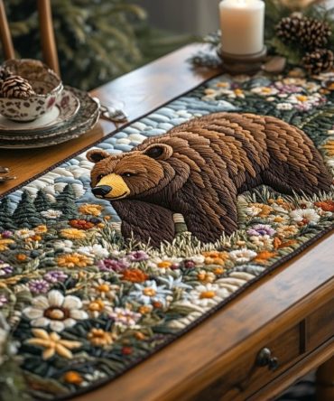 Bear Tracks Quilted Table Runner