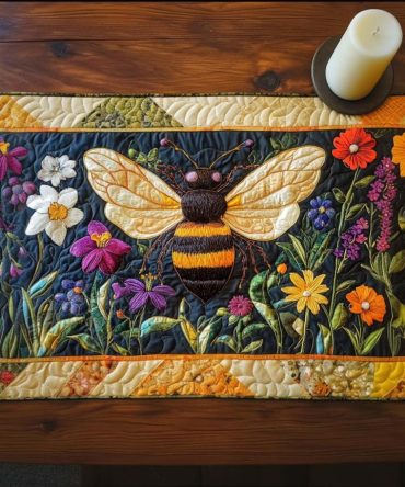 Bee Blossom Quilted Table Runner