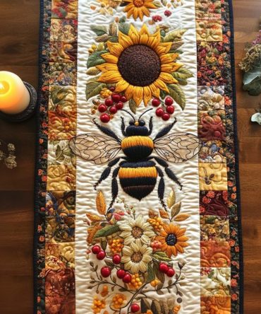 Bee Charm Quilted Table Runner
