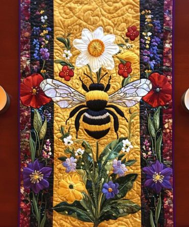 Bee Garden Quilted Table Runner