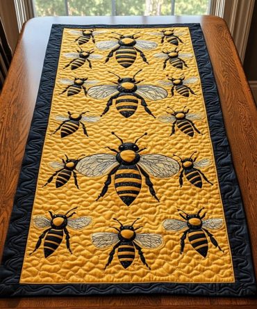 Bee Knees Garden Quilted Table Runner