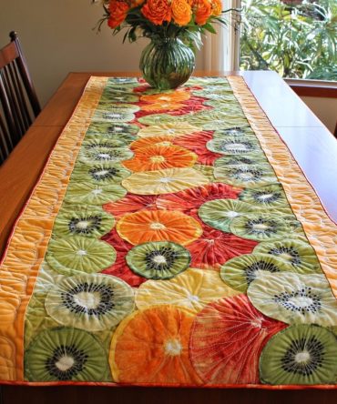 Berry Bloom Quilted Table Runner