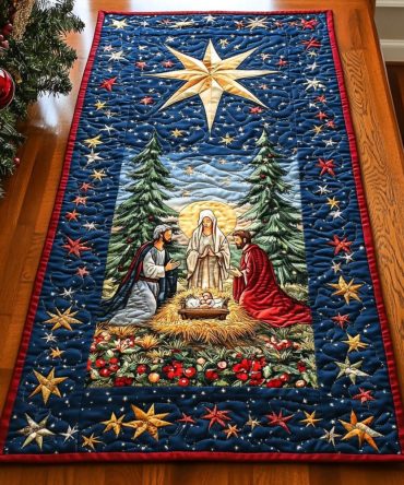 Bethlehem Peace Quilted Table Runner