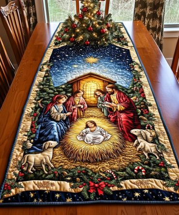 Bethlehem Star Quilted Table Runner