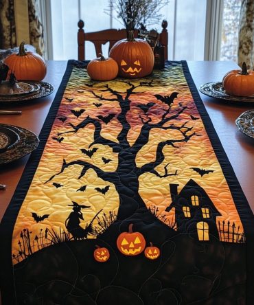 Bewitching Night Quilted Table Runner