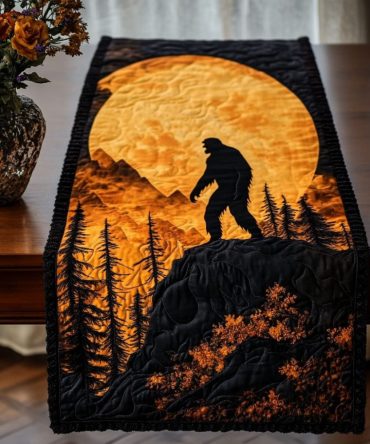 Bigfoot At Dusk Quilted Table Runner