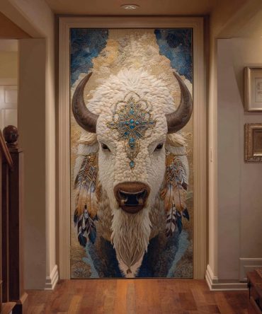 Bison Ridge Quilted Door Cover
