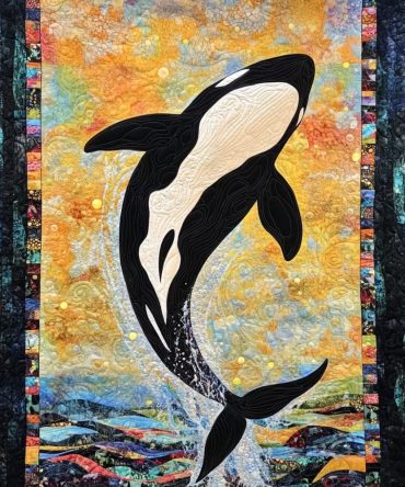 Black Wave Quilted Table Runner