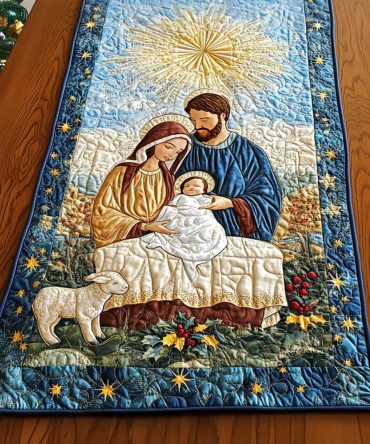 Blessed Manger Quilted Table Runner