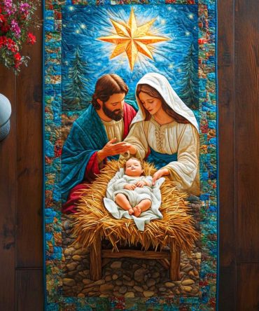 Blessed Nativity Scene Quilted Table Runner