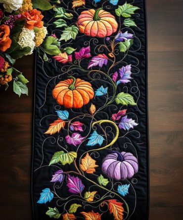 Blessed Pumpkin Days Quilted Table Runner