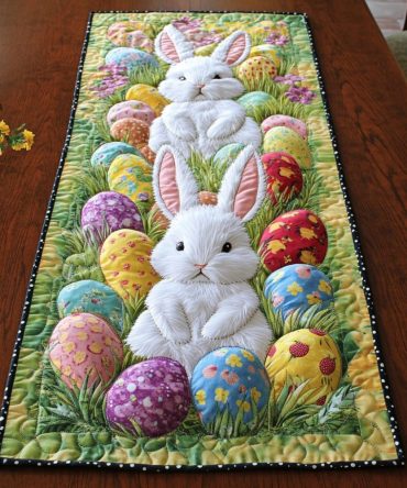 Bloom Bunny Quilted Table Runner
