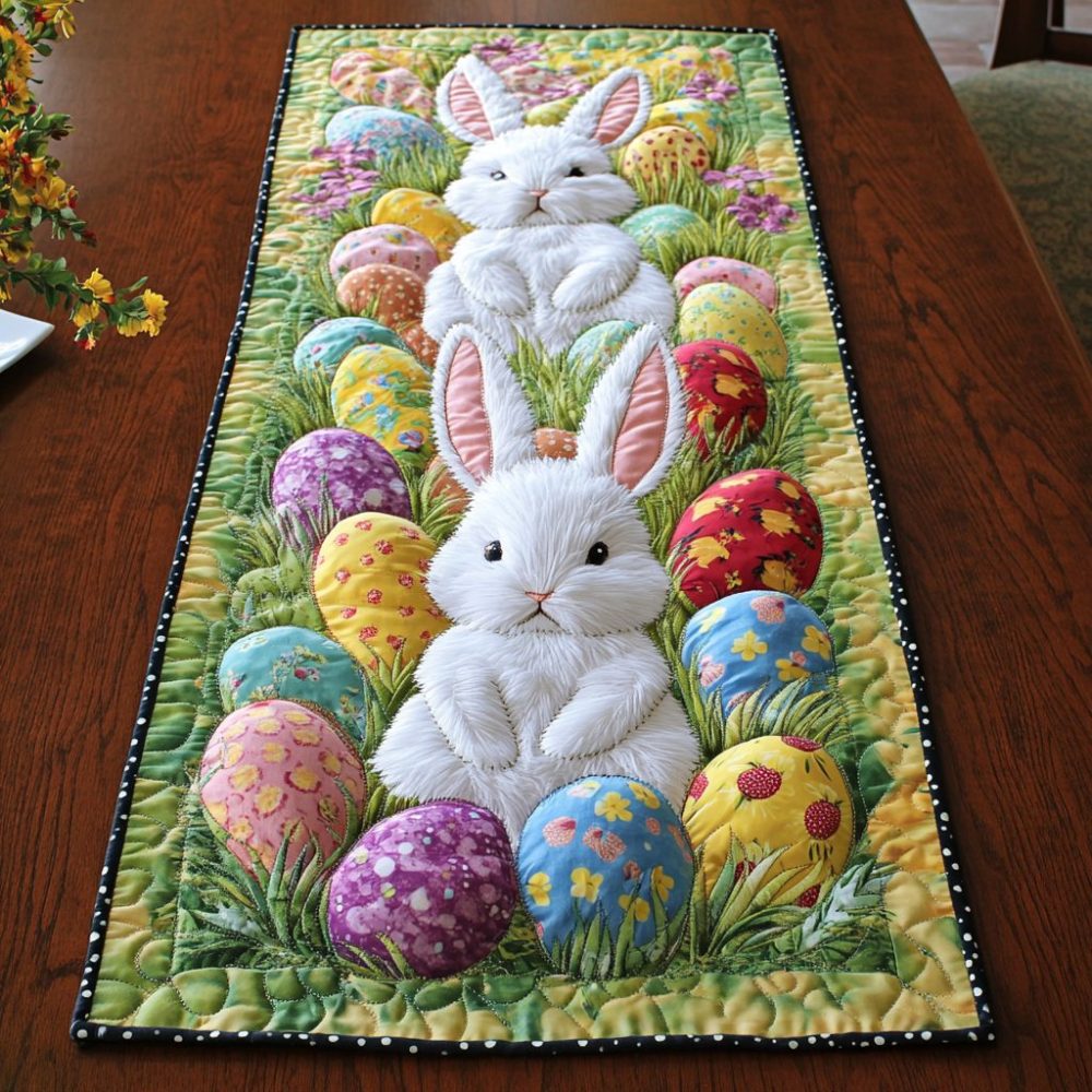 Bloom Bunny Quilted Table Runner