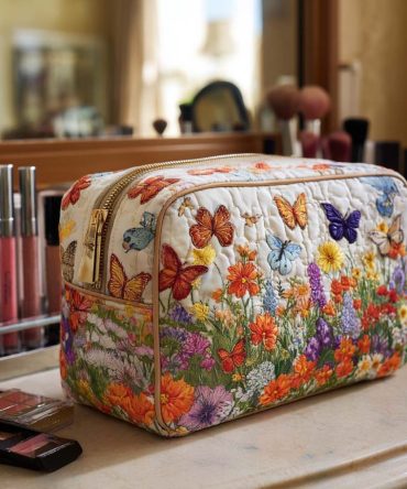 Bloom Garden Quilted Makeup Bag