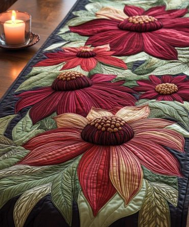 Bloom Radiance Quilted Table Runner