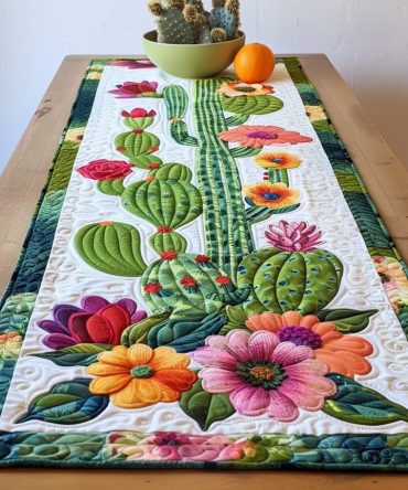 Blooming Desert Quilted Table Runner