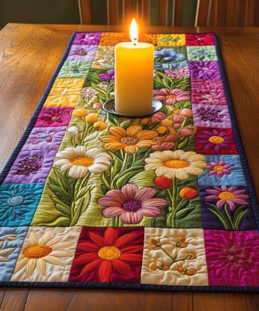 Blooming Beauty Quilted Table Runner