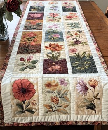 Blooming Beauty Quilted Table Runner
