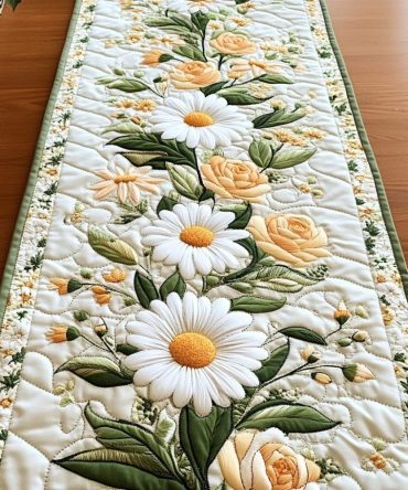 Blooming Beauty Quilted Table Runner