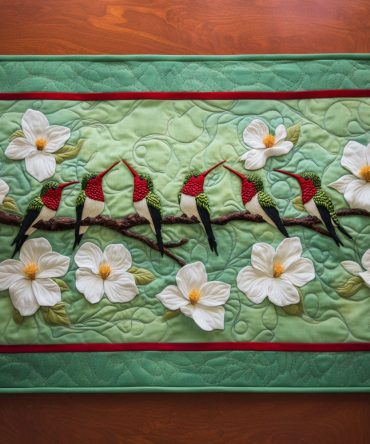 Blooming Delight Quilted Table Runner