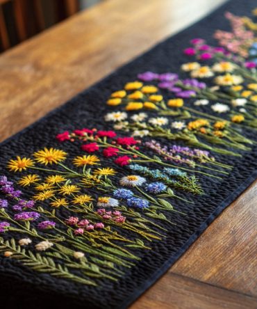 Blooming Field Quilted Table Runner