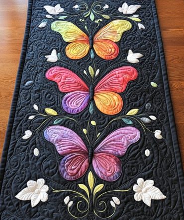 Blooming Flight Quilted Table Runner