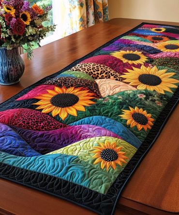 Blooming Grace Quilted Table Runner