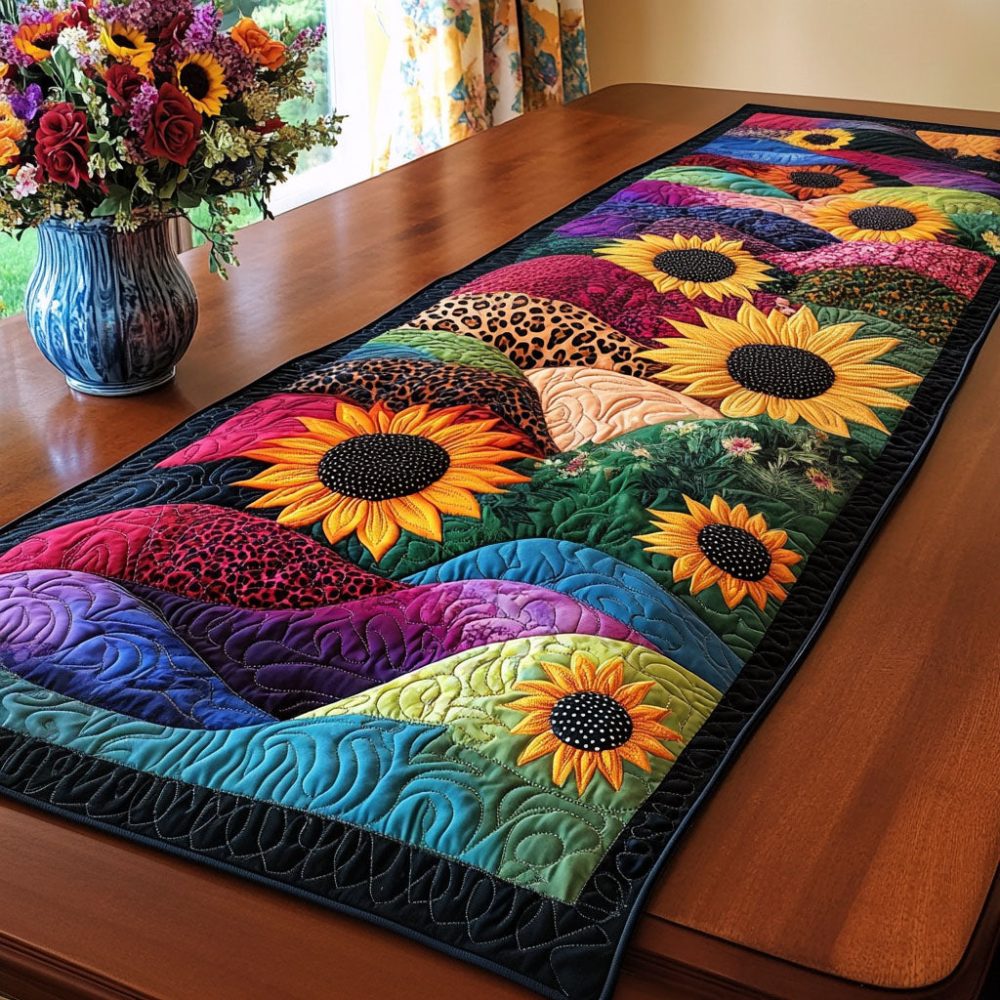 Blooming Grace Quilted Table Runner