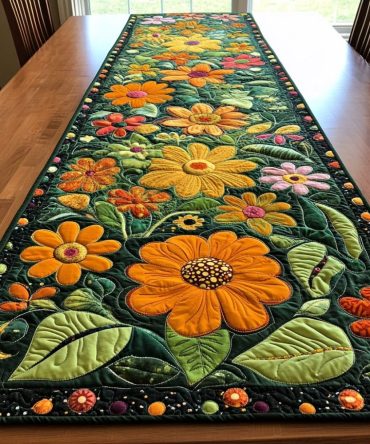 Blooming Hues Quilted Table Runner