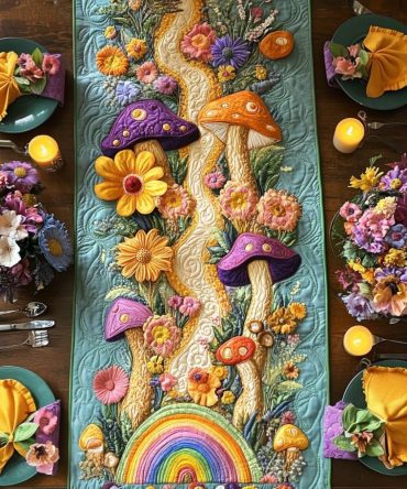 Blooming Magic Quilted Table Runner