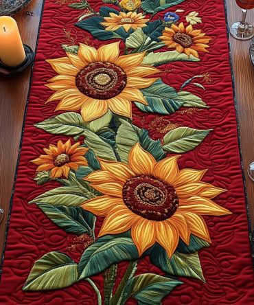 Blooming Sun Quilted Table Runner