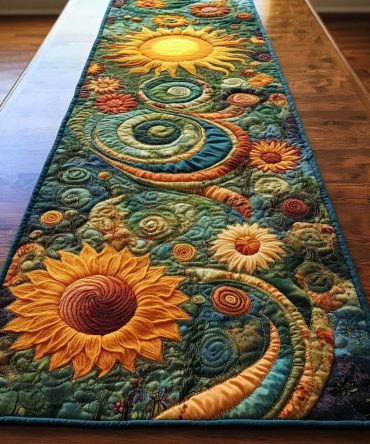 Blooming Sun Quilted Table Runner