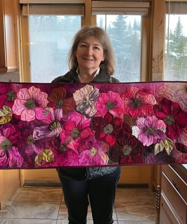 Blossom Burst Quilted Table Runner