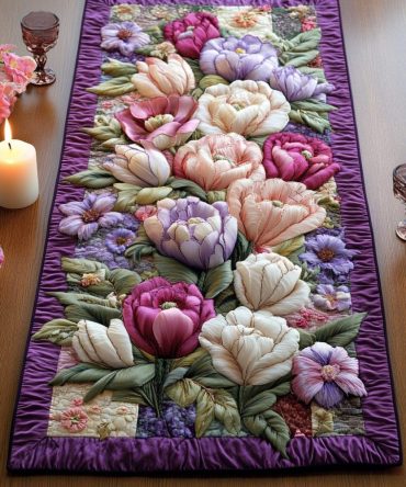 Blossom Charm Quilted Table Runner