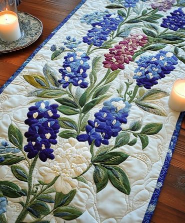 Blossom Charm Quilted Table Runner